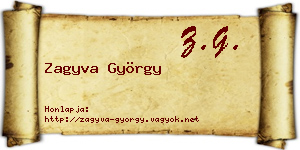 Zagyva György névjegykártya