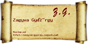 Zagyva György névjegykártya