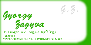 gyorgy zagyva business card